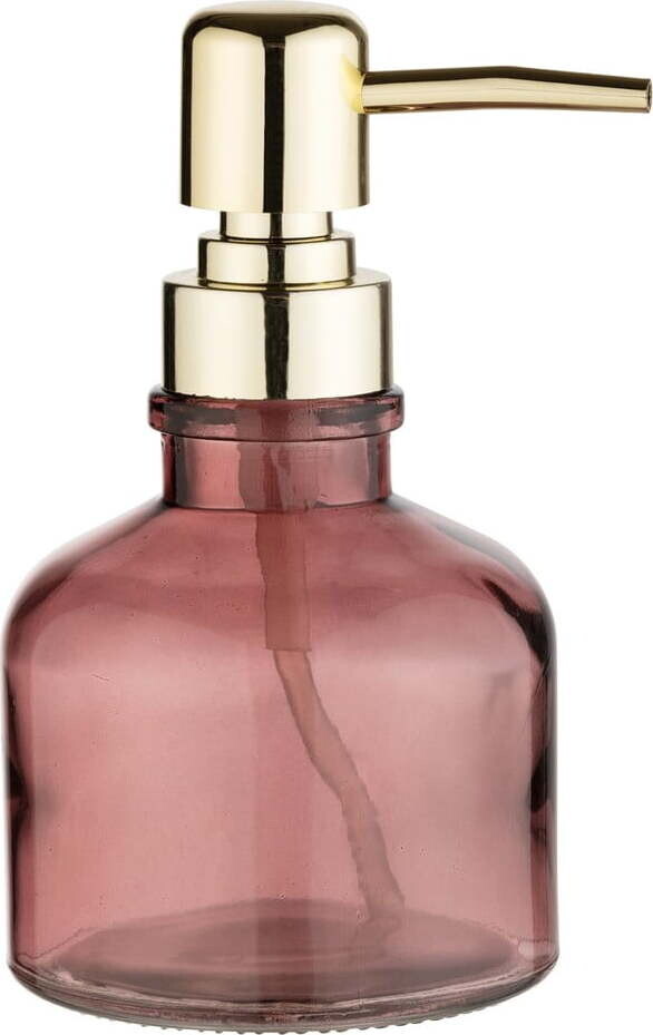 Tmavě růžový skleněný dávkovač mýdla 200 ml Atessa – Wenko