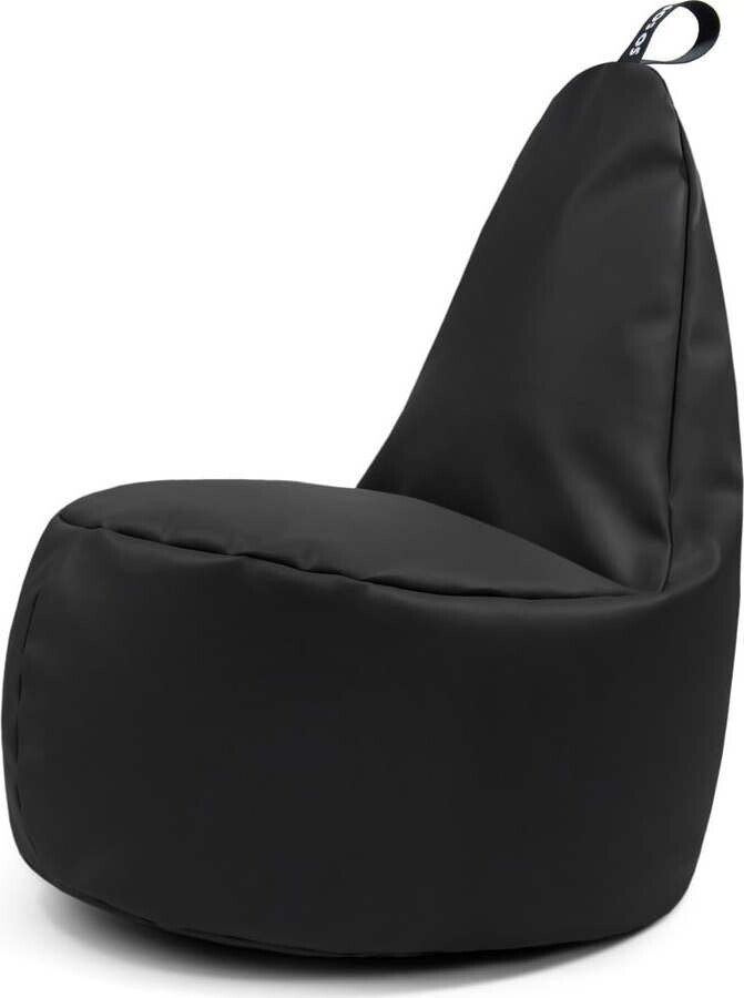 Černý sedací vak z imitace kůže Lull XL – So Soft?