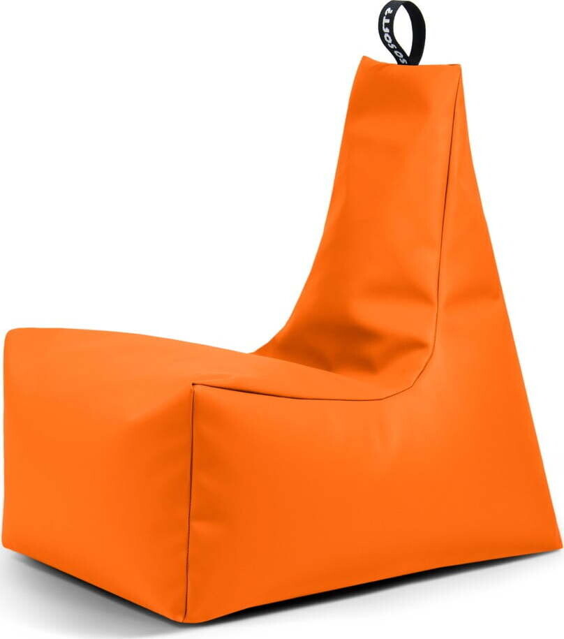 Oranžový dětský sedací vak z imitace kůže Icy M – So Soft?