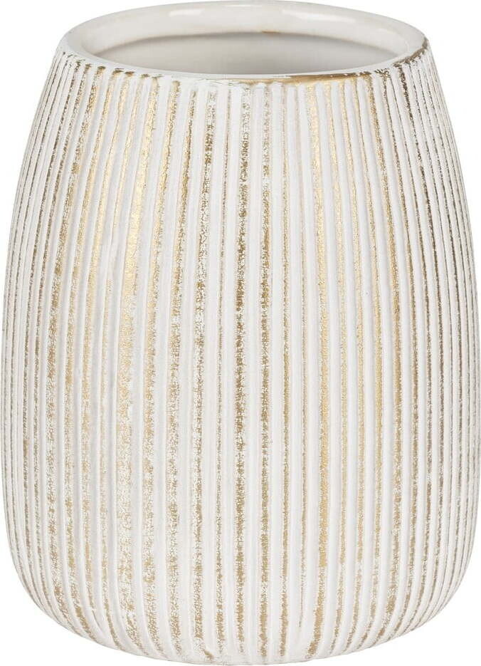 Bílý/ve zlaté barvě keramický kelímek na zubní kartáčky Pascoli – Wenko