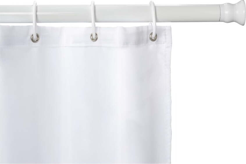 Bílá tyč na sprchový závěs 110 - 185 cm – Wenko