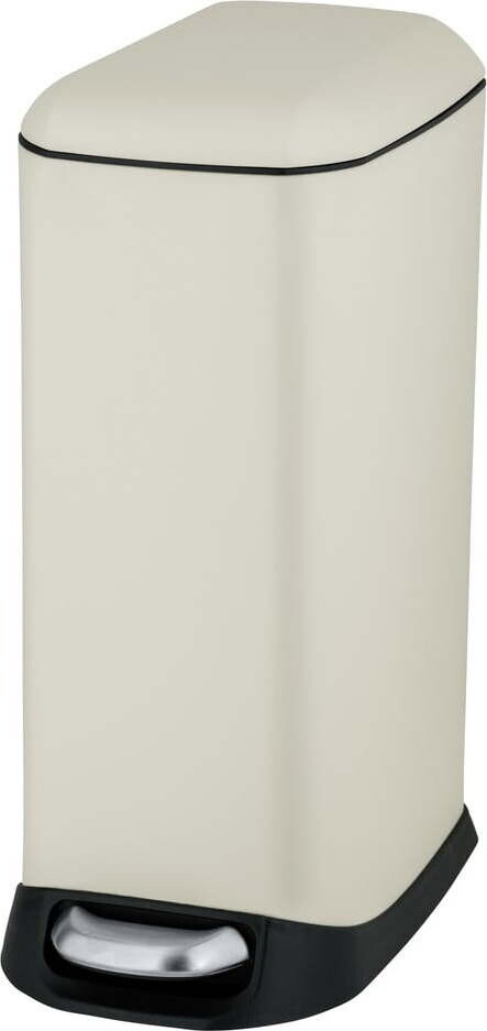 Krémový nášlapný ocelový odpadkový koš 20 l Design – Wenko