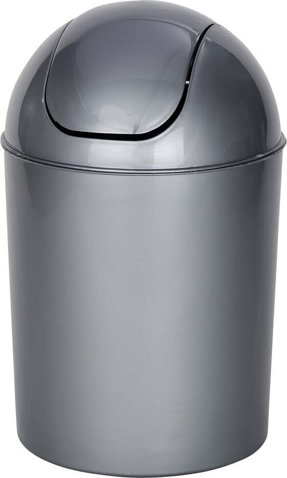 Šedý plastový odpadkový koš 6 l Economic – Wenko