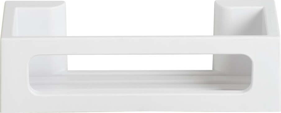 Matně bílá plastová koupelnová polička bez vrtání Turbo-loc Bralia – Wenko