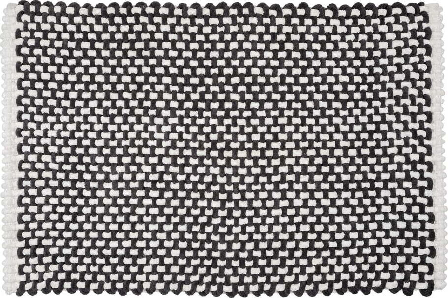 Černobílá textilní koupelnová předložka 50x80 cm Covelo – Wenko