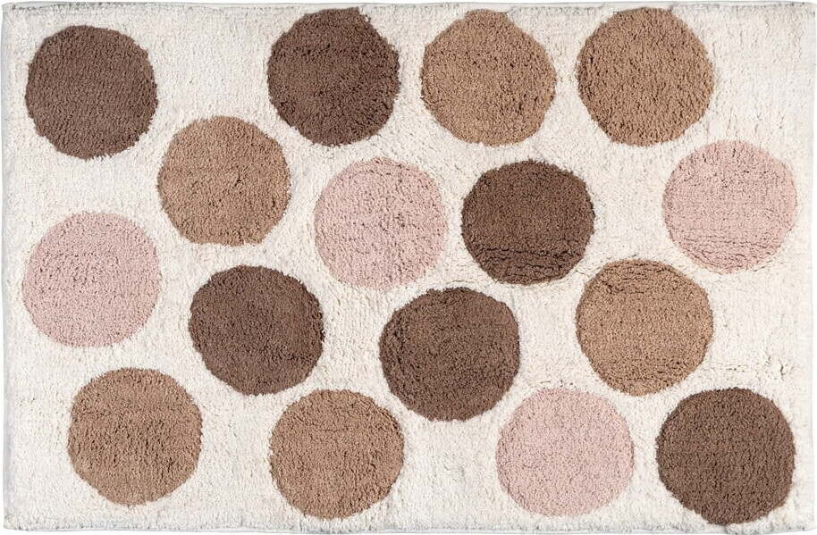 Hnědá/béžová koupelnová předložka z bio bavlny 60x90 cm Tibet – Wenko