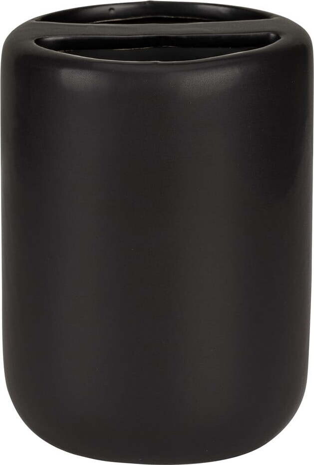 Matně černý keramický kelímek na zubní kartáčky Olinda – Allstar