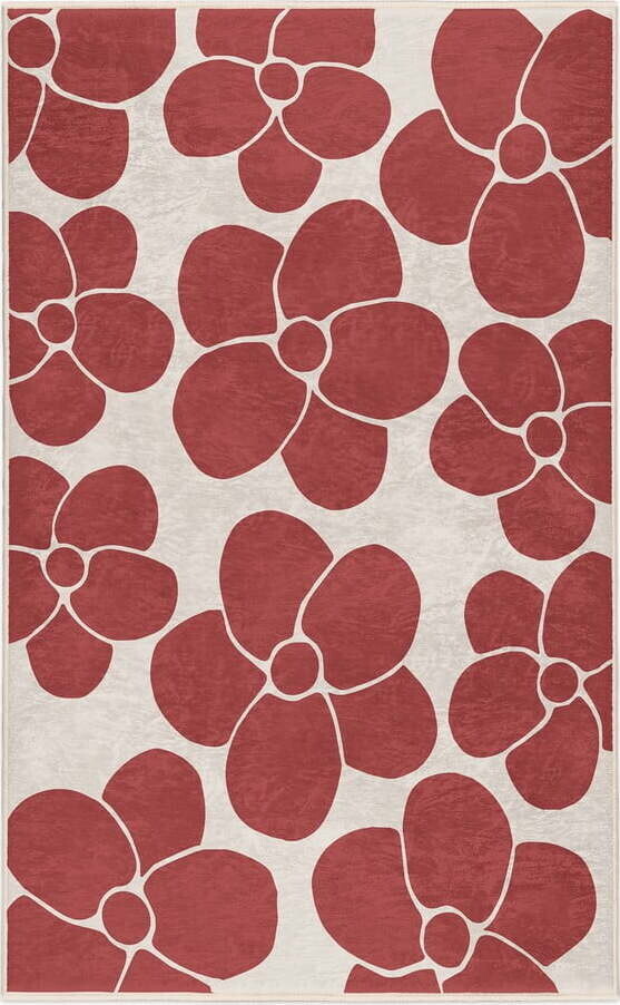 Červený pratelný koberec 80x150 cm Red Meadow – Mila Home