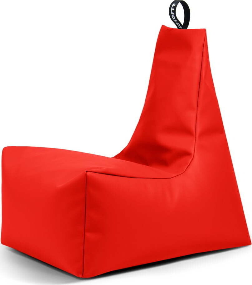 Červený sedací vak z imitace kůže Icy XL – So Soft?