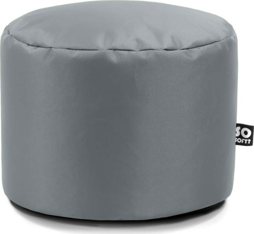 Šedý dětský sedací vak z imitace kůže Dot M – So Soft?