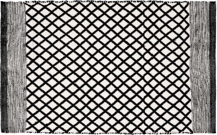 Černobílá koupelnová předložka z recyklovaného plastu 50x80 cm Tara – Wenko