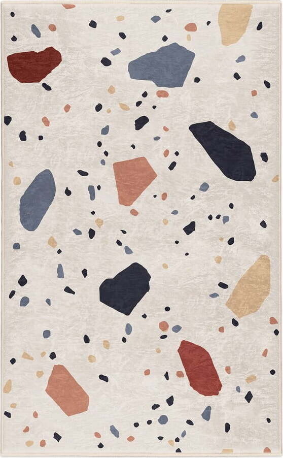 Krémový pratelný koberec 120x180 cm Cracked Terrazzo – Mila Home