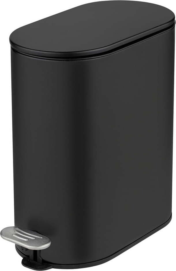 Matně černý nášlapný ocelový odpadkový koš 5 l Collungo – Wenko