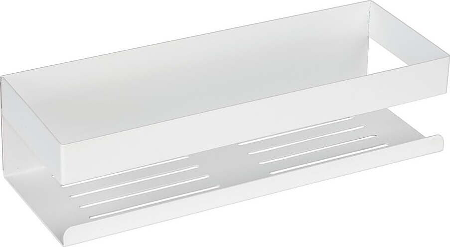 Matně bílá koupelnová polička bez vrtání Turbo-loc z nerezové oceli Genova – Wenko