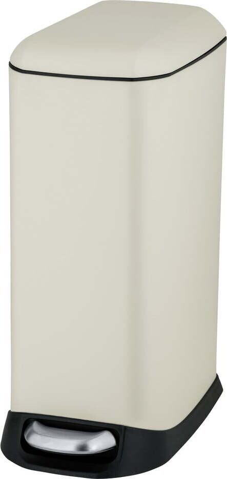 Krémový nášlapný ocelový odpadkový koš 12 l Design – Wenko