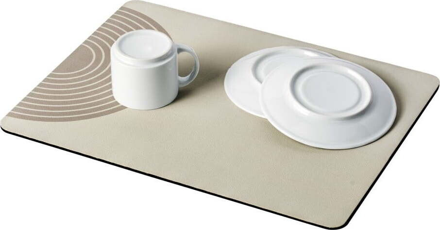 Béžová gumová odkapávací podložka na nádobí 40x30 cm Dima – Wenko