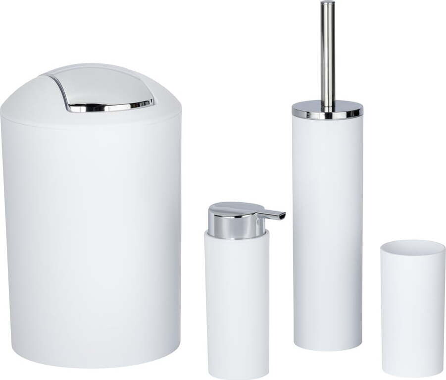 Bílá plastová sada doplňků do koupelny Calvo – Wenko