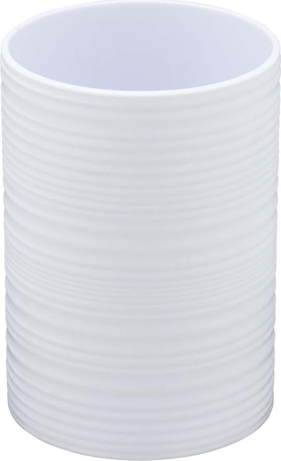 Bílý plastový kelímek na zubní kartáčky Lyon – Allstar