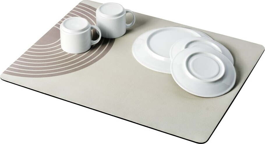 Béžová gumová odkapávací podložka na nádobí 50x40 cm Dima – Wenko