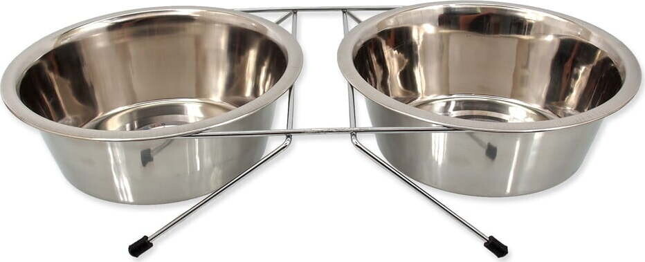 Set misek s podstavcem pro psa z nerezové oceli ø 21 cm Dog Fantasy – Plaček Pet Products