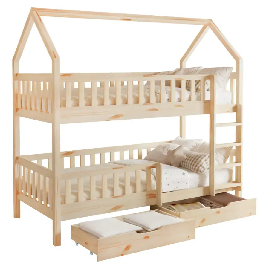 Tempo Kondela Montessori patrová postel VENITA TYP 2 - přírodní