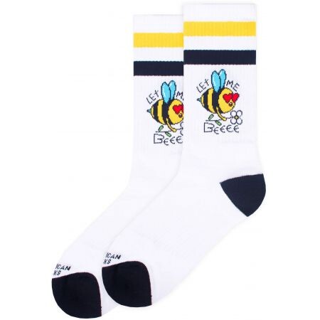 Ponožky American Socks Let Me Bee - Bílá - Univerzální
