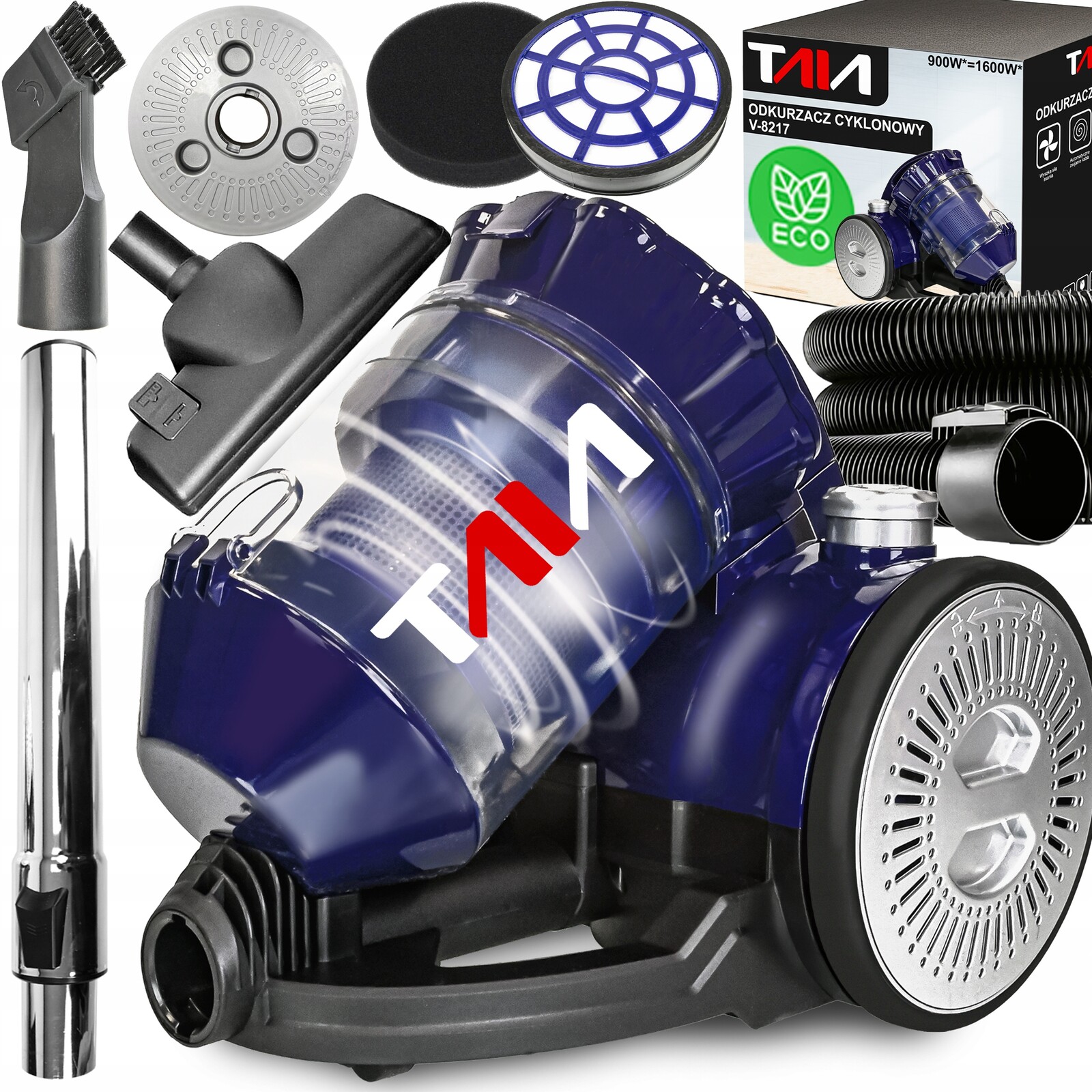 Výkonný Vysavač Vysavač Taia Filtr Hepa Nádrž 3 L Výkon 4000 W