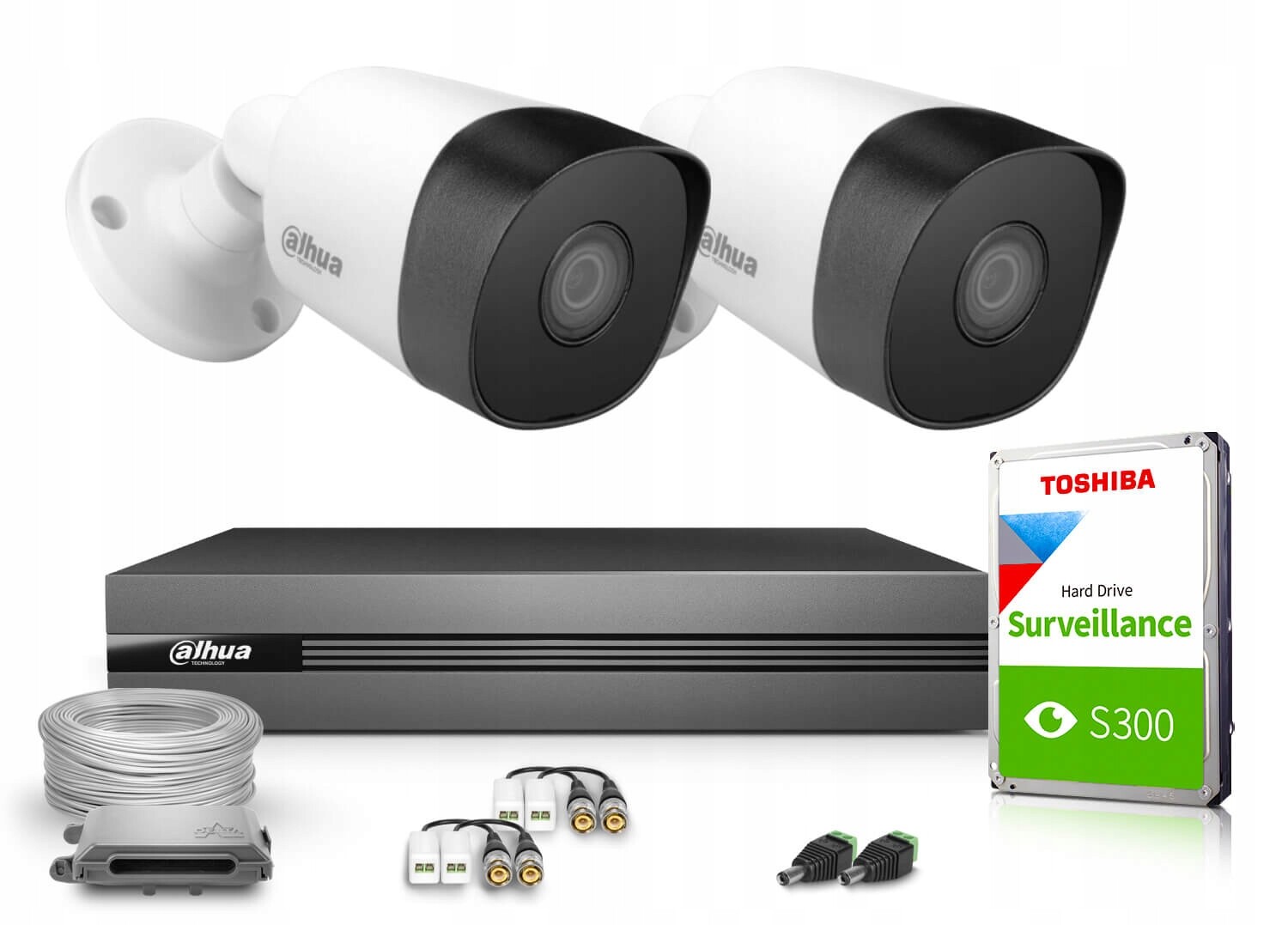 Sada pro monitorování Ahd 2x HAC-B2A21-0360B Full Hd D-wdr 2D-DNR Ir 20 m