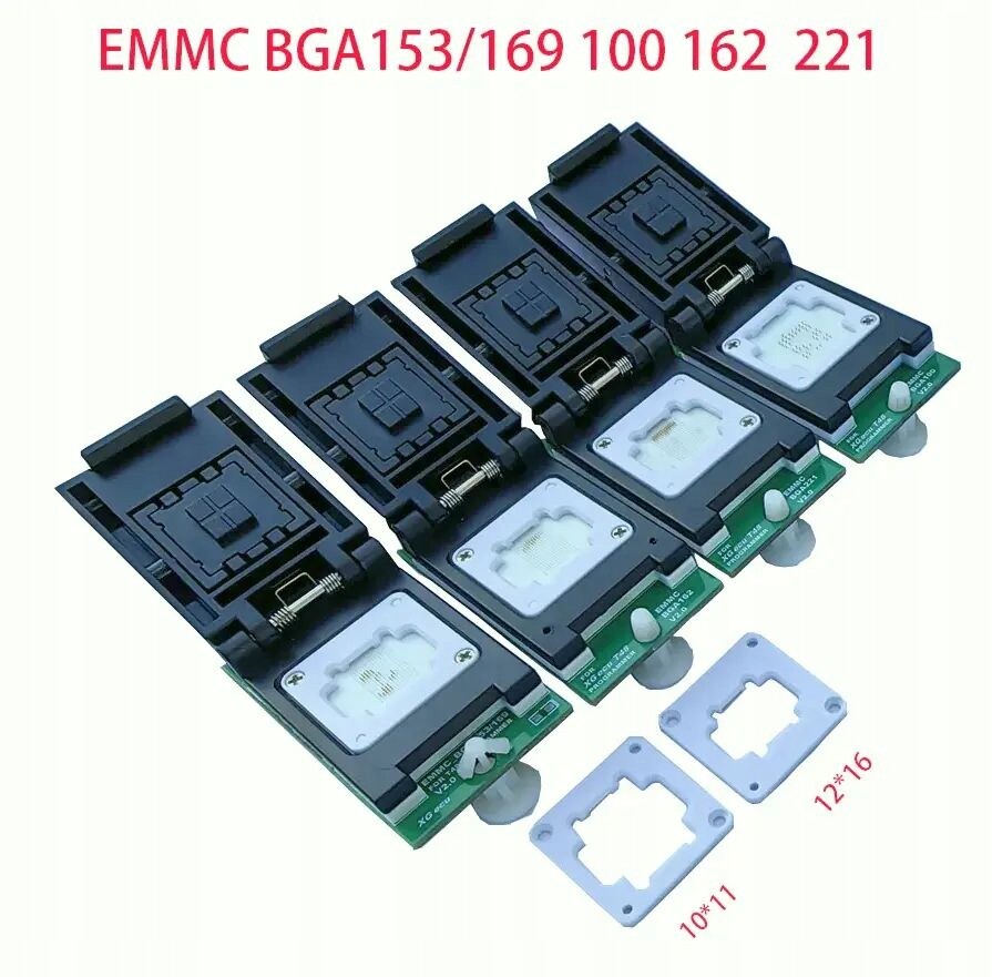 Sada adaptérů Emmc Bga 100/153/162/169/221 5v1 Zif pro XGecu T76