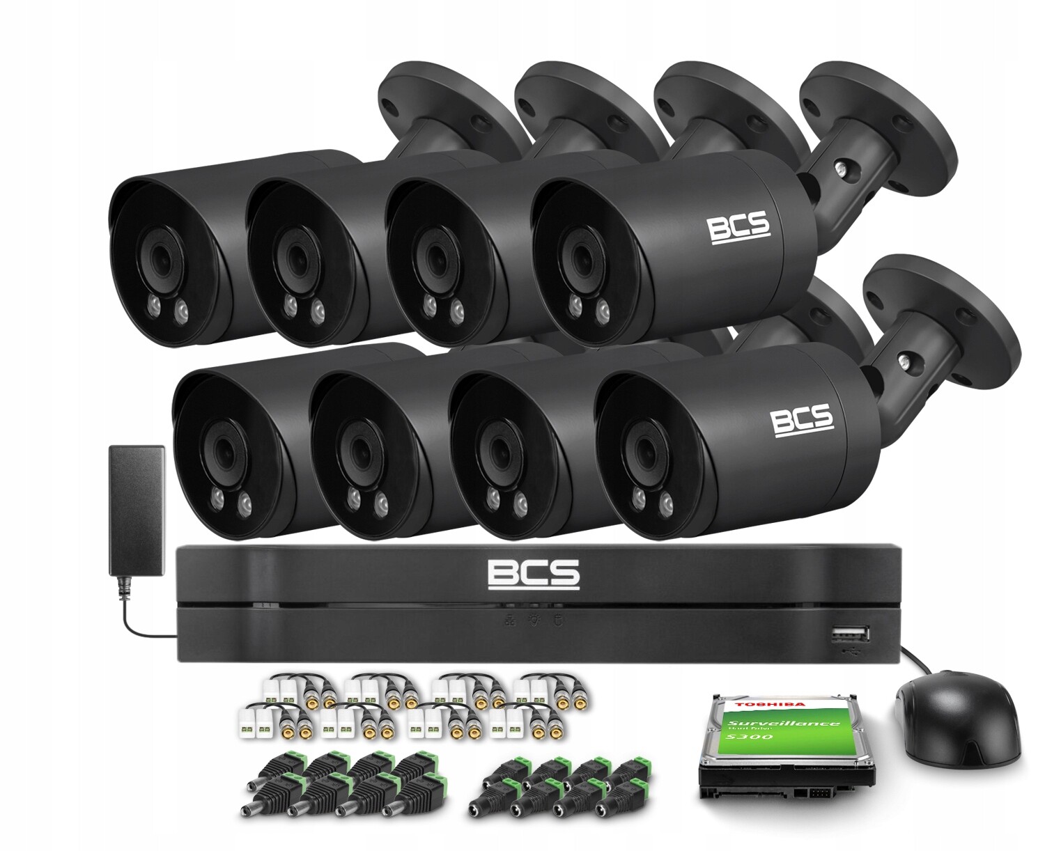 Sada pro monitorování 8x BCS-TA15FR4-G 5Mpx 0.05 Lux 3.6 mm H: 100°