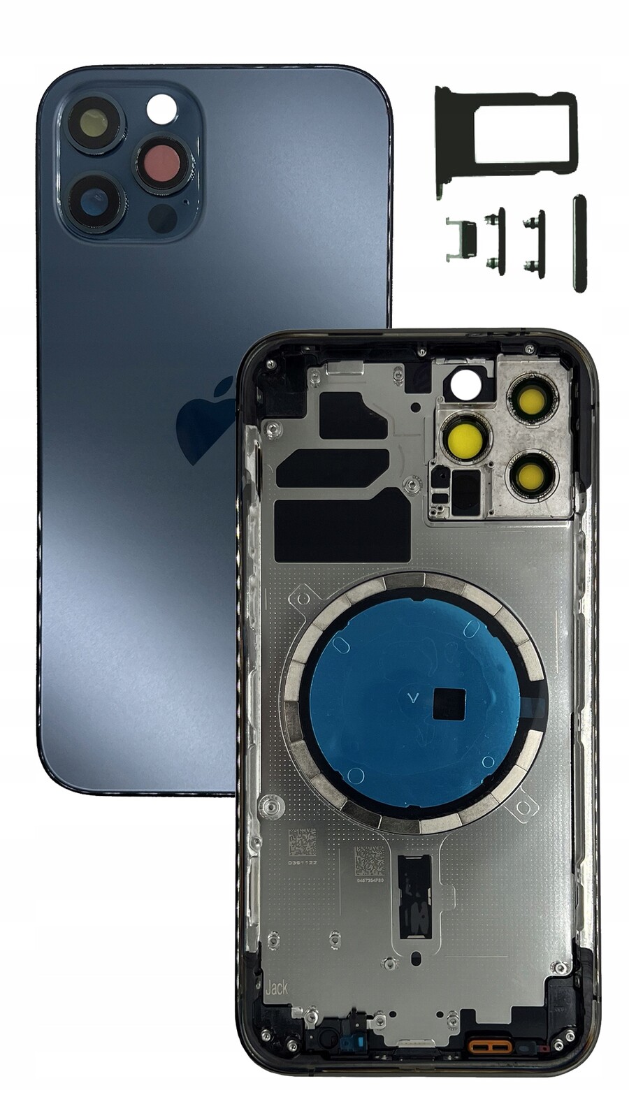 Kompletní pouzdro Granátové pro Apple iPhone 12 Pro, tělo, rámeček, zadní kryt