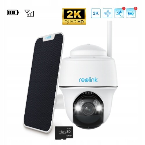 Venkovní otočná kamera Reolink Go Pt Plus 2K Gsm Akumulátor Lte 4G 3G