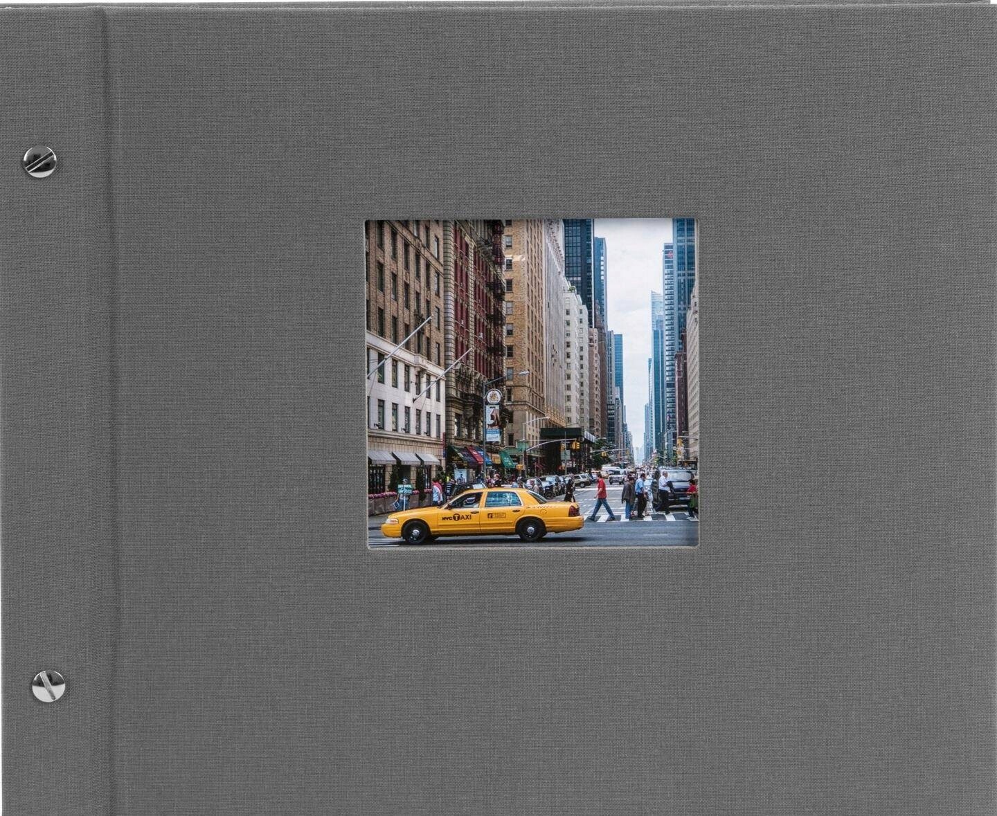 Vlepovací album na šrouby šedé 20 bílých karet