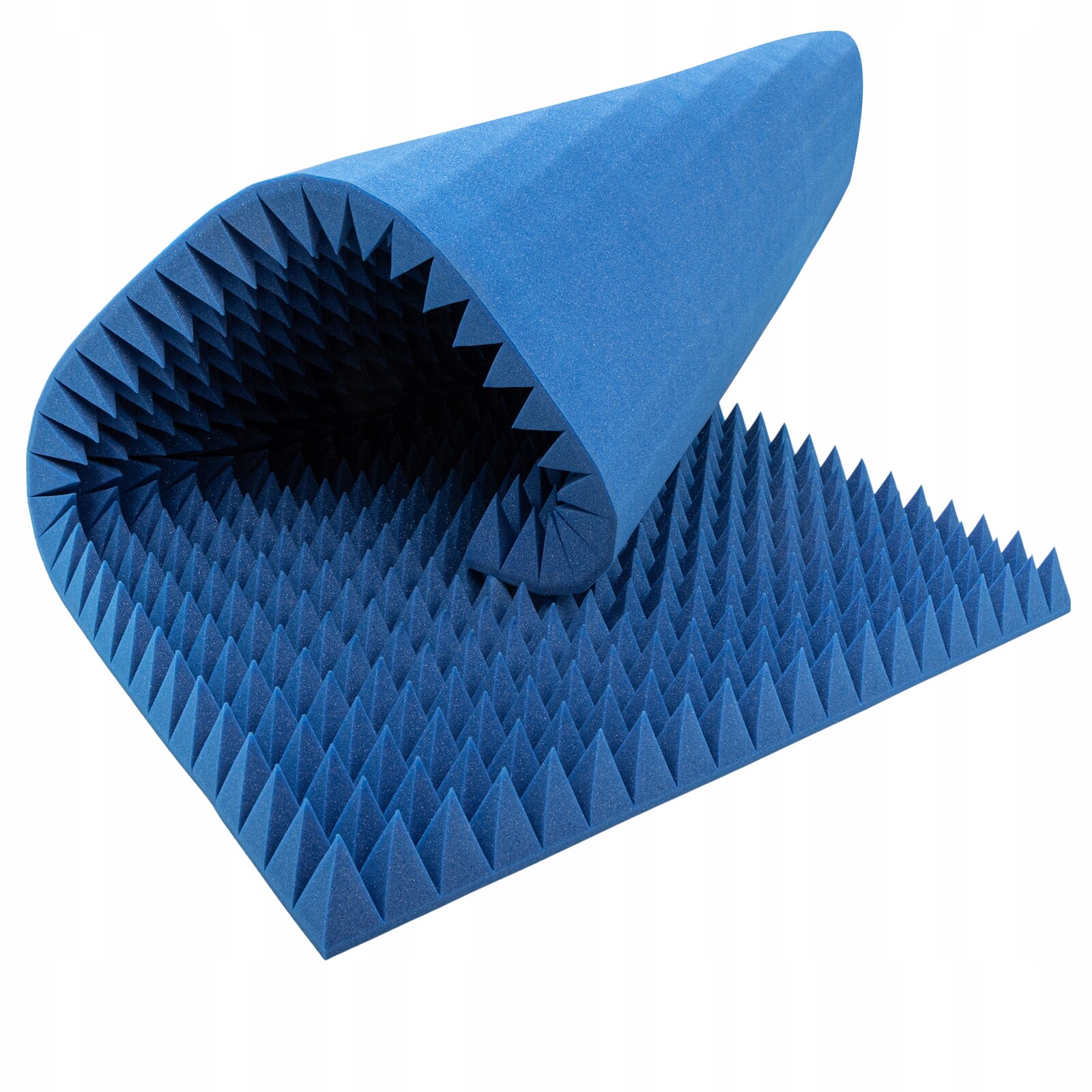 Modrý nástěnný akustický panel pyramidové stropní kazety bez lepidla