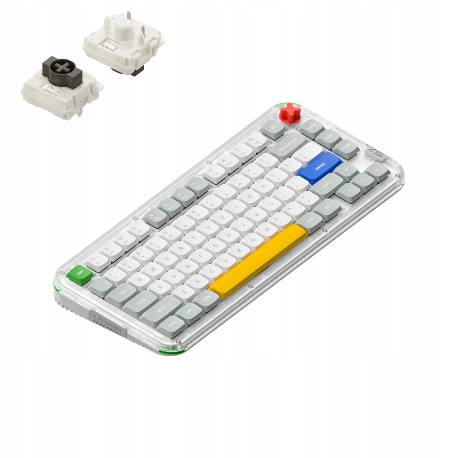 Nuphy Kick75 Bezdrátová mechanická klávesnice s nízkým profilem hnědá nano