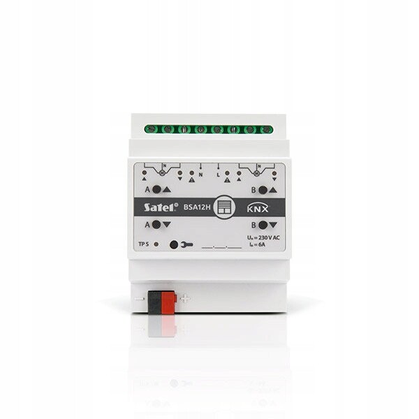 Univerzální dvoukanálový žaluziový herec Satel KNX-BSA12H