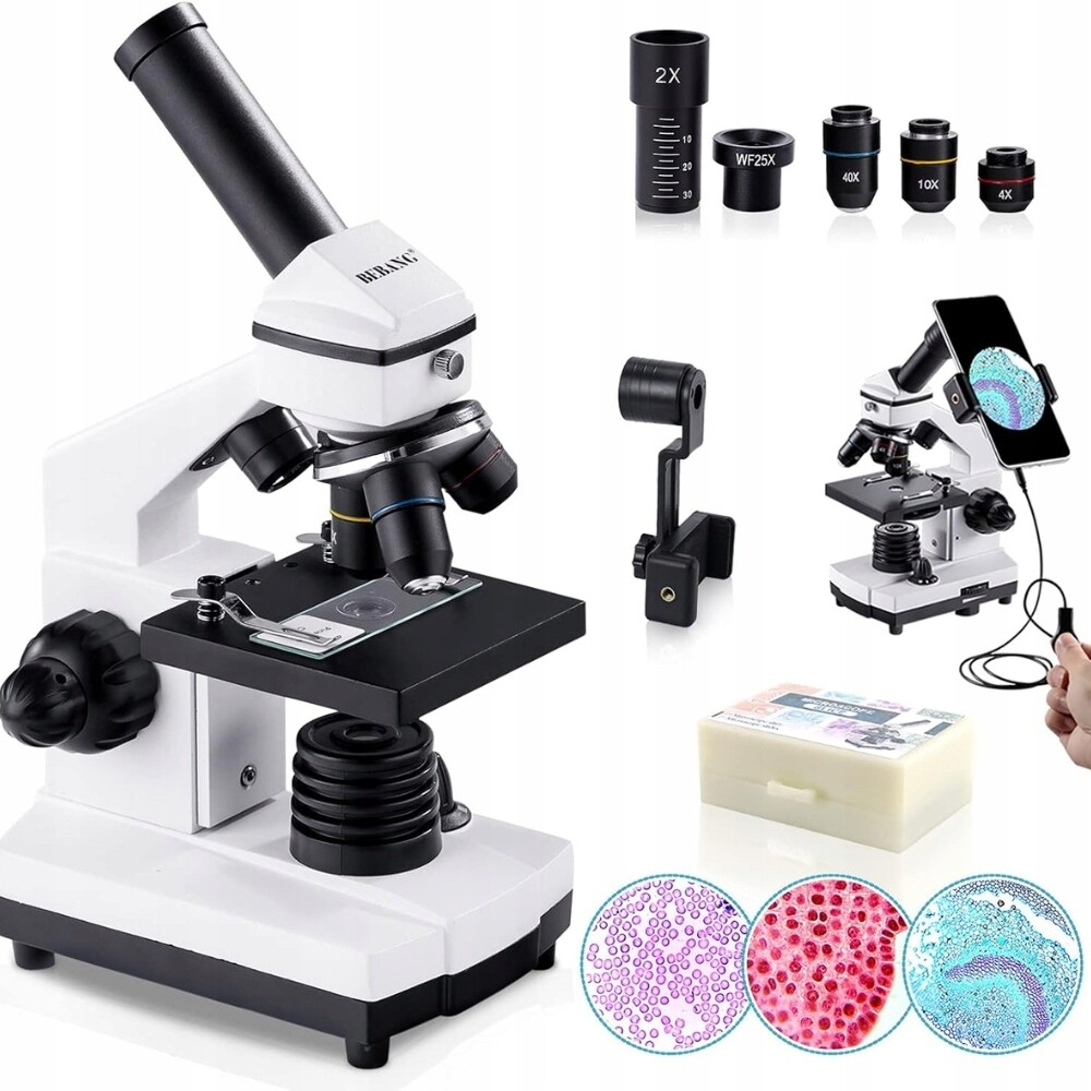 Bebang biologický mikroskop 100X–2000X, Led, děti/dospělí