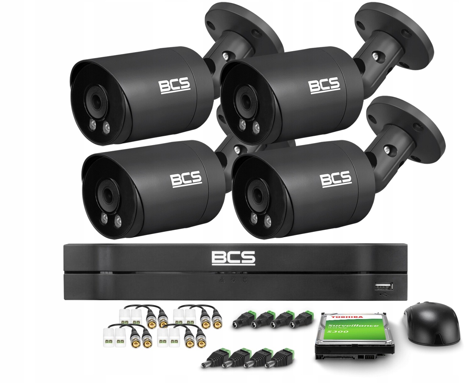 Sada pro monitorování Ahd 4x BCS-TA15FR4-G 5Mpx 0.05 Lux 3.6 mm H: 100°