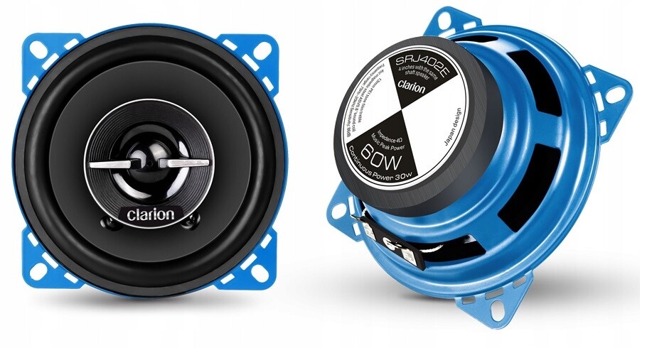 Clarion SRJ402E Reproduktory do auta 10 cm 100 mm 2pásmové Max 60 W Rms 30 W