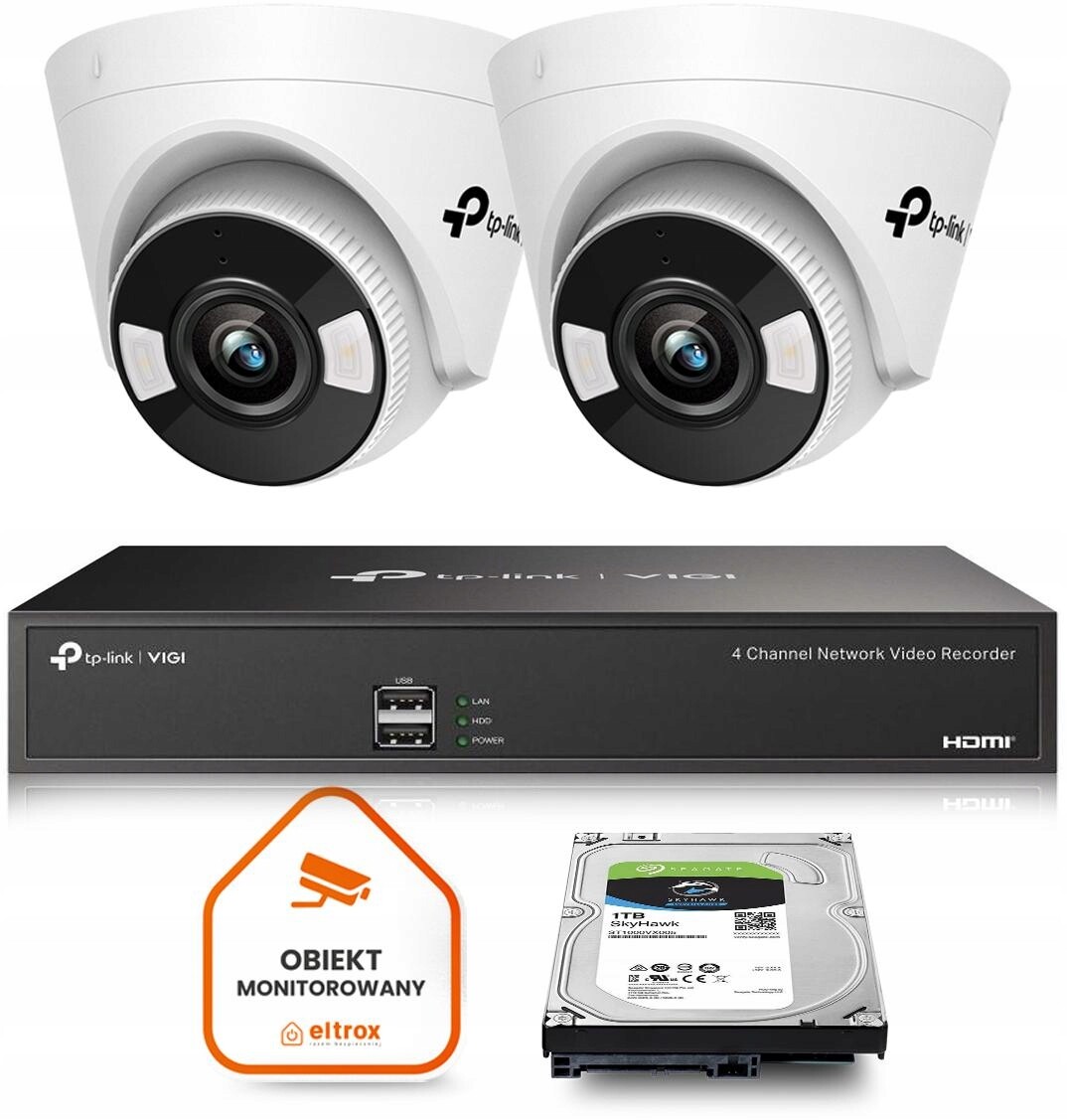 Domácí monitorovací sada firma Wifi 2x Vigi C440-W (4mm) 4Mpx Ir 30m mikrofon