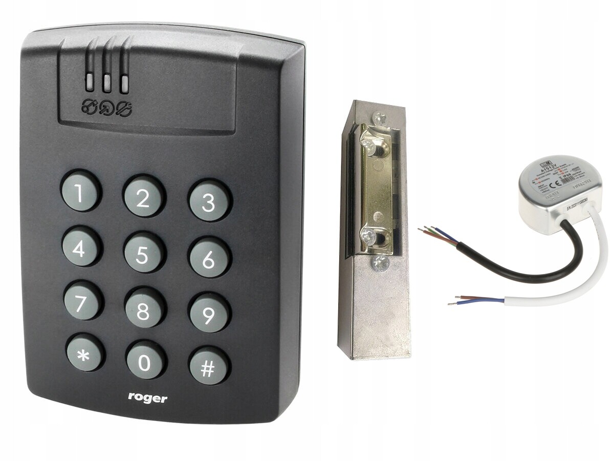 Sada kontroly přístupu Roger SL2000F, elektrozávěs, napájecí zdroj