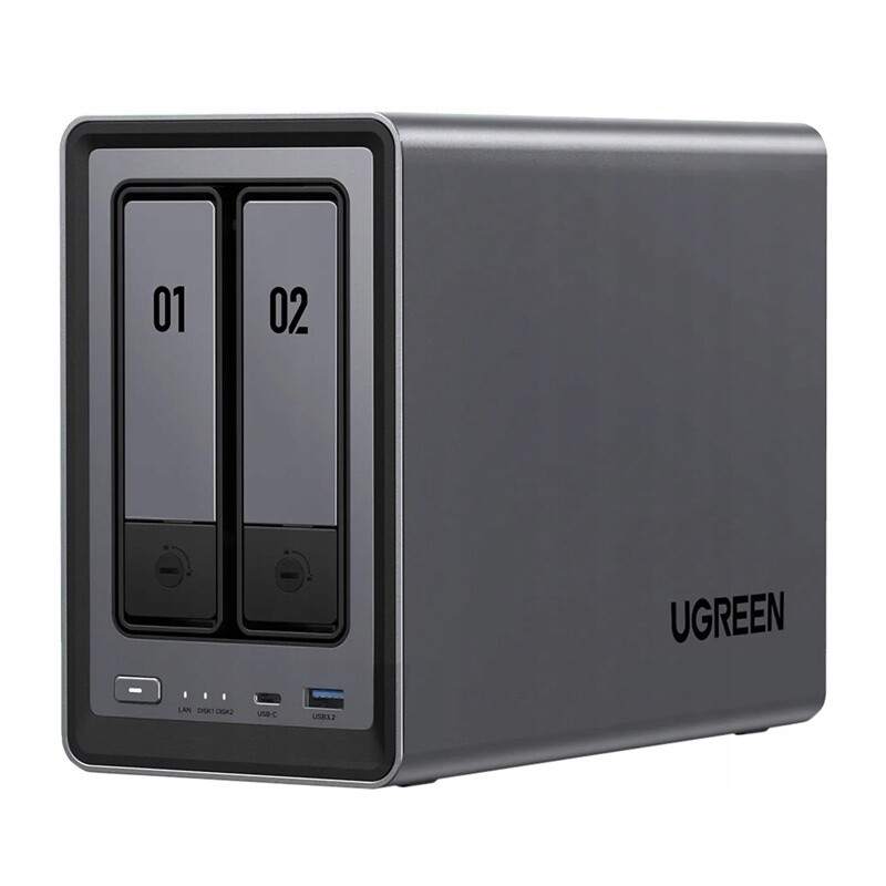Ugreen Nas souborový server Dxp2800 2-diskový Intel N100 8gb Ddr5 2.5gbe 4k
