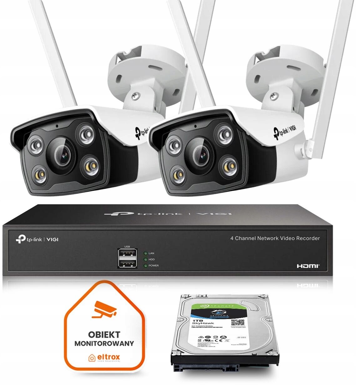 Domácí monitorovací sada firma Wifi 2x Vigi C340-W (4mm) 4Mpx Ir 30m mikrofon