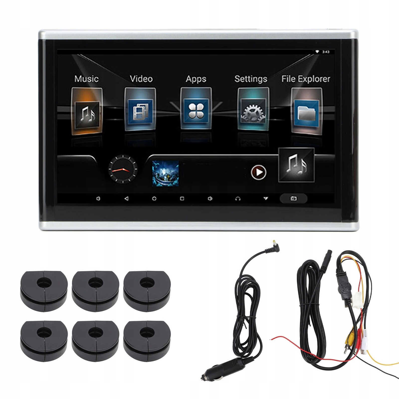 Automobilová Opěrka Hlavy, Monitor Android 9.0, Vnější Displej Opěrky Hlavy