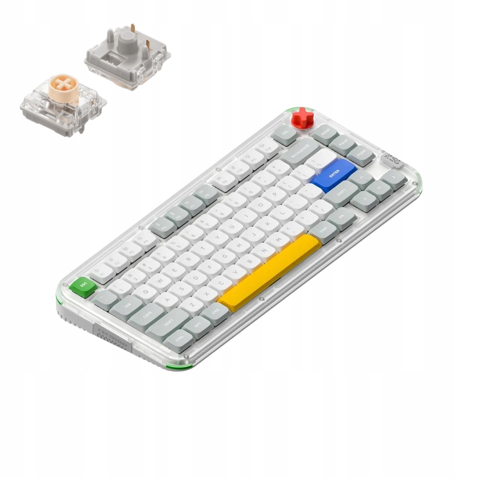 Nuphy Kick75 Bezdrátová mechanická klávesnice s nízkým profilem Blush Nano