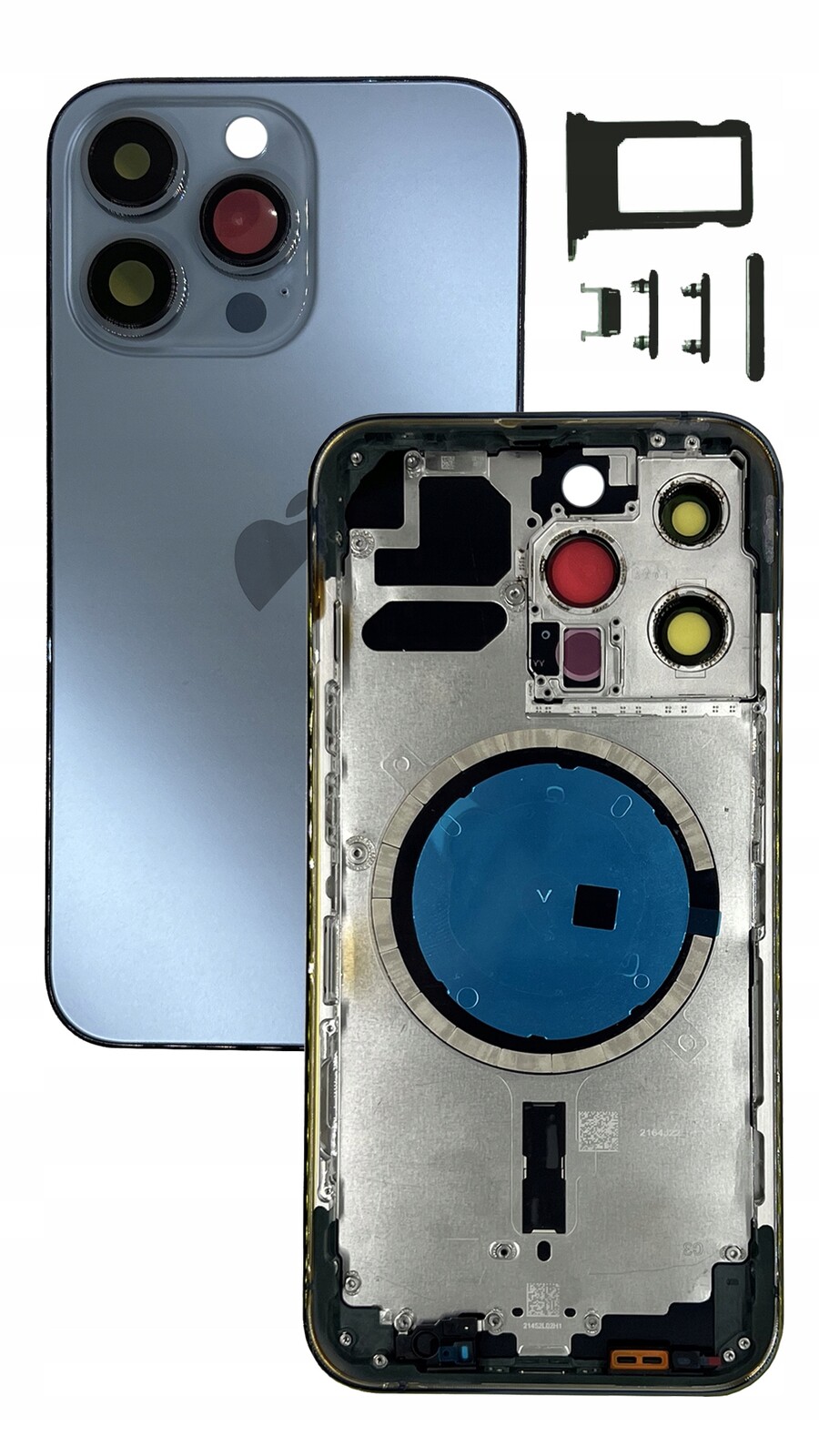 Kompletní pouzdro Modré pro Apple iPhone 13 Pro, tělo rámeček, zadní kryt