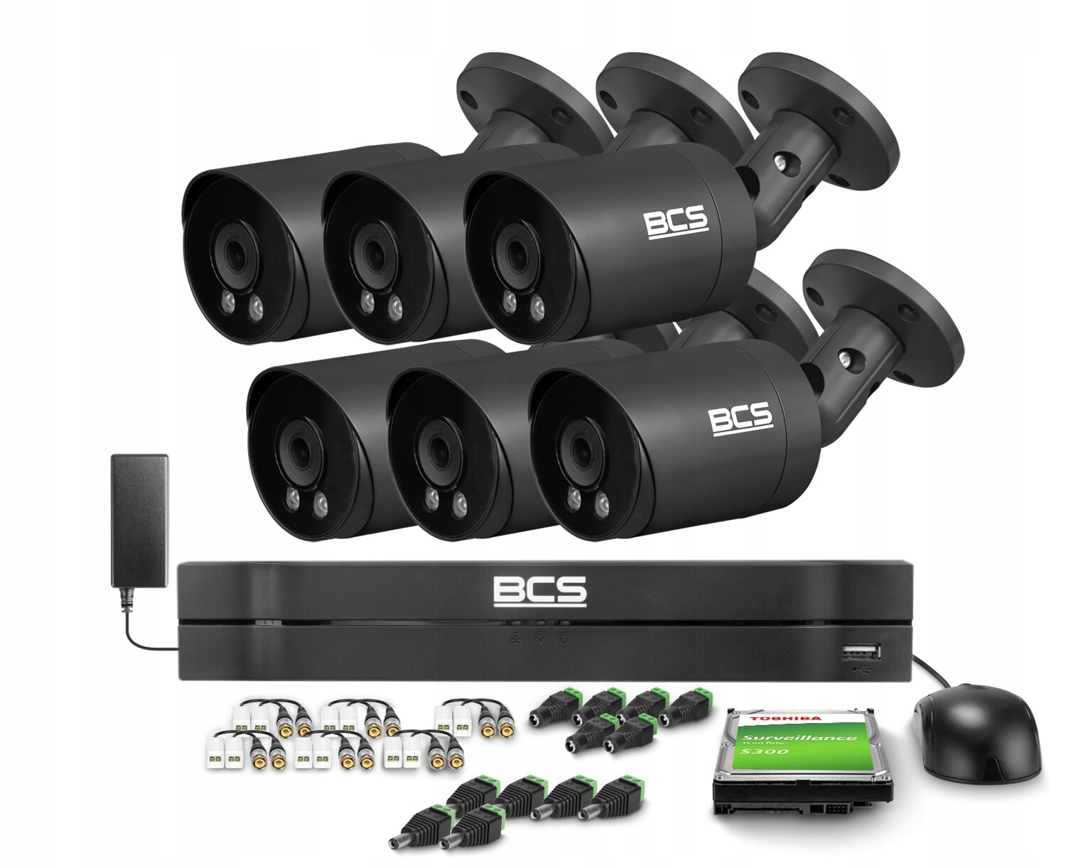 Sada pro monitorování Ahd 6x BCS-TA15FR4-G 5Mpx 0.05 Lux 3.6 mm H: 100°