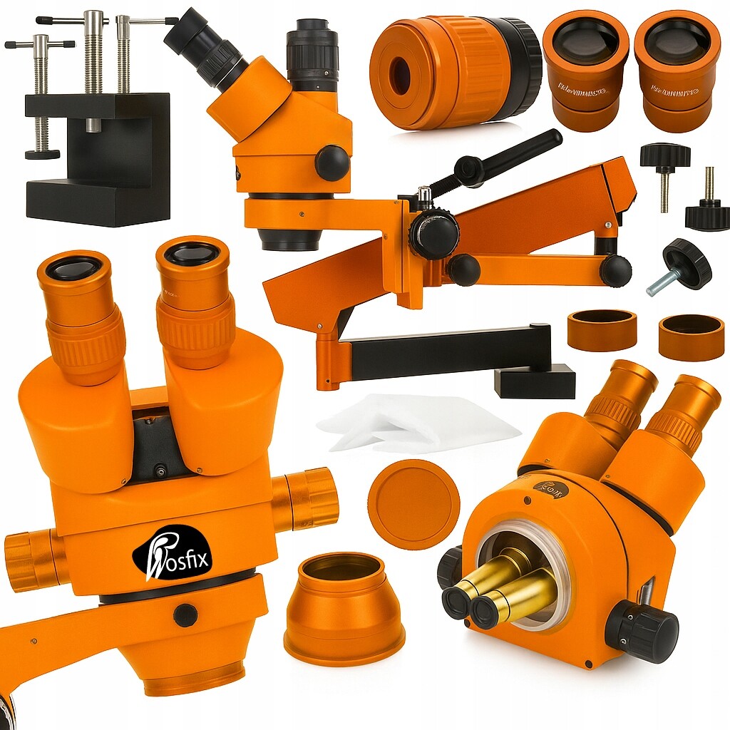 Trinokulární Stereoskopický Mikroskop Na Výložníku Pro Pájení A Elektroniku