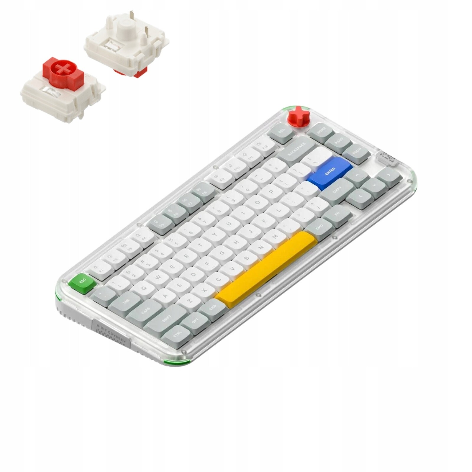 Nuphy Kick75 Bezdrátová mechanická klávesnice s nízkým profilem červená Nano