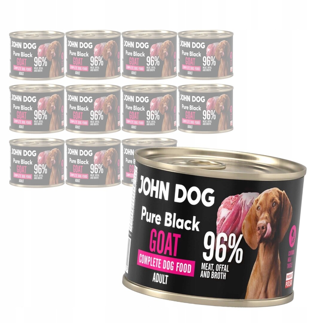 John Dog Pure Black Adult 24x200g Vlhké Krmivo pro psy Mix Chutí